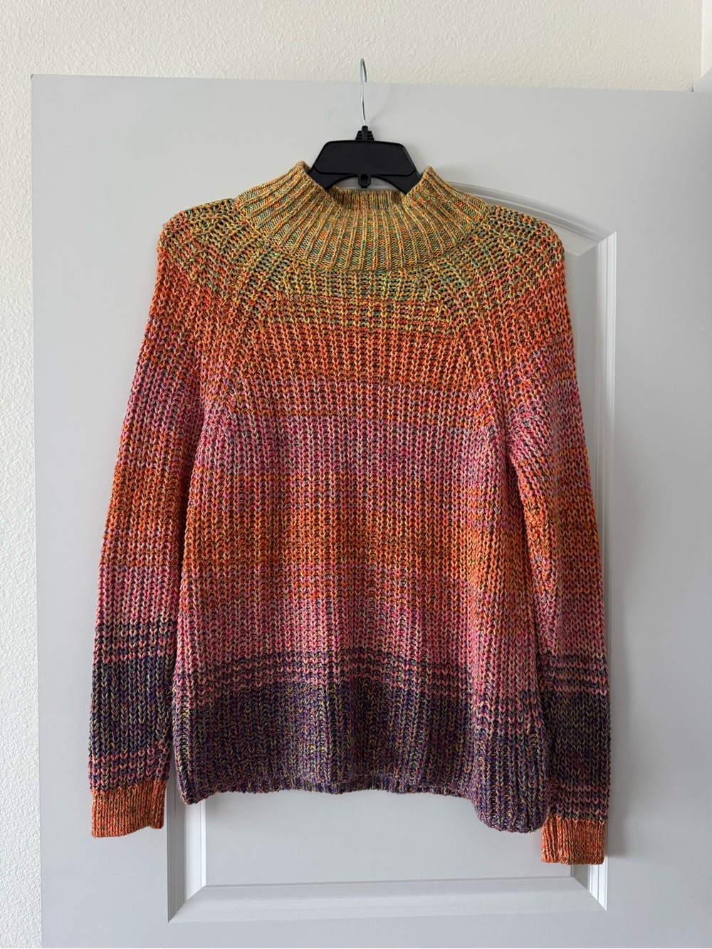 GAP 100% Cotton Knit Rainbow Sweater Size L